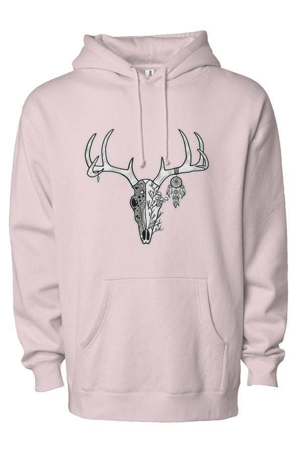 Tribal deer heavyweight pullover hoodie